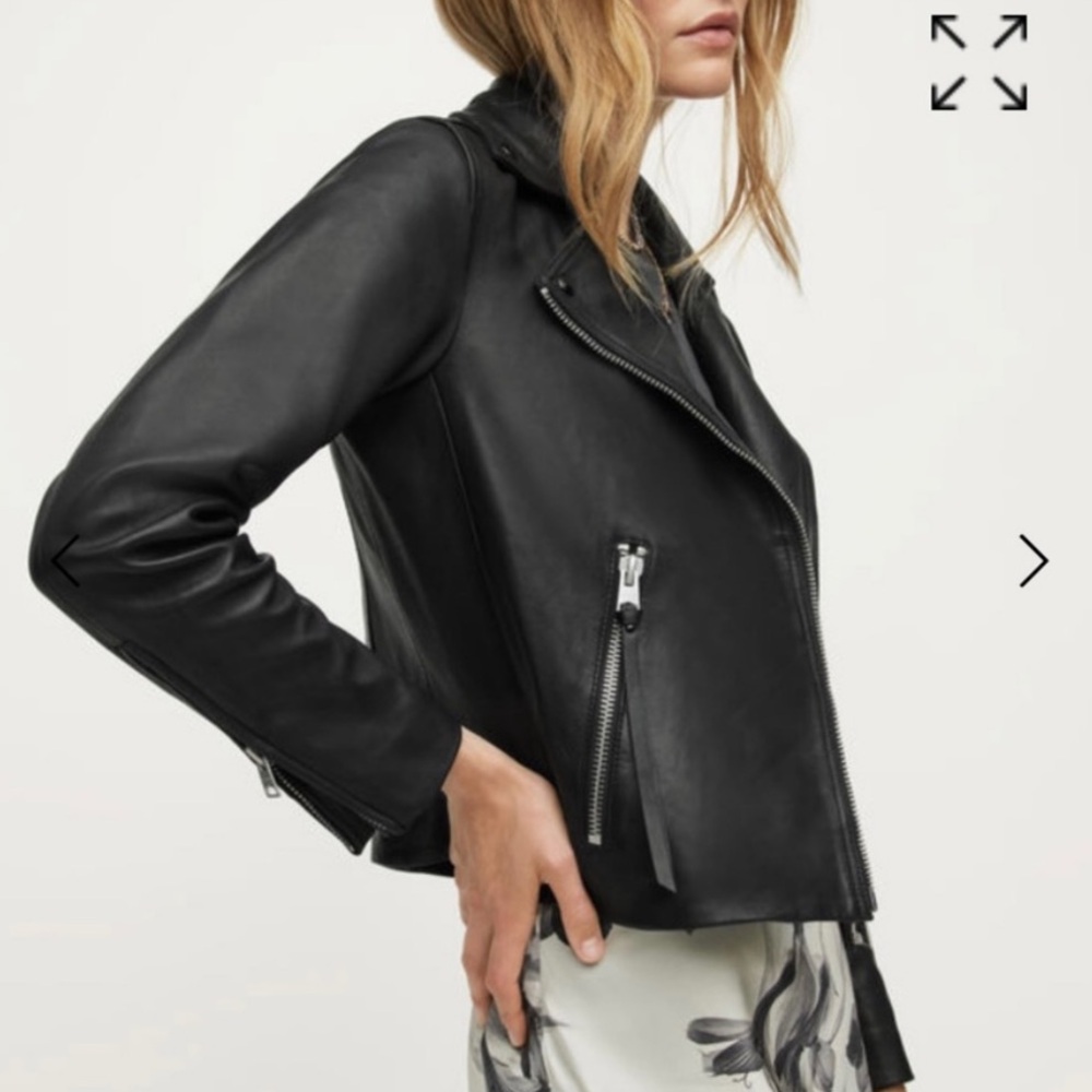NWT AllSaints Dalby Leather Biker Jacket